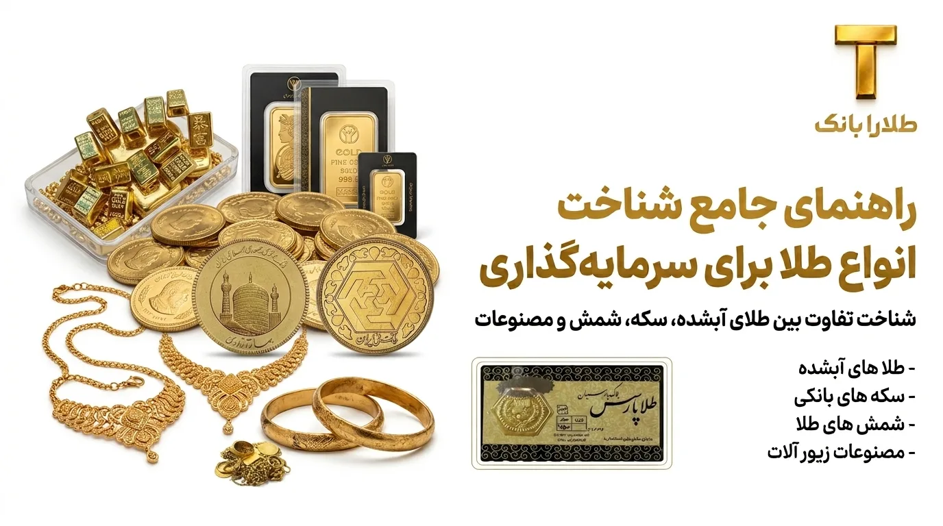 راهنمای جامع شناخت انواع طلا برای سرمایه‌گذاری و مصرف